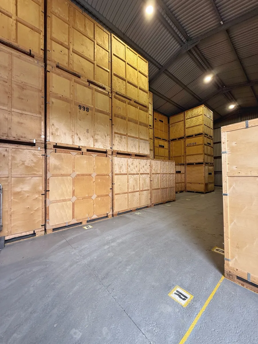 Stacked storage containers