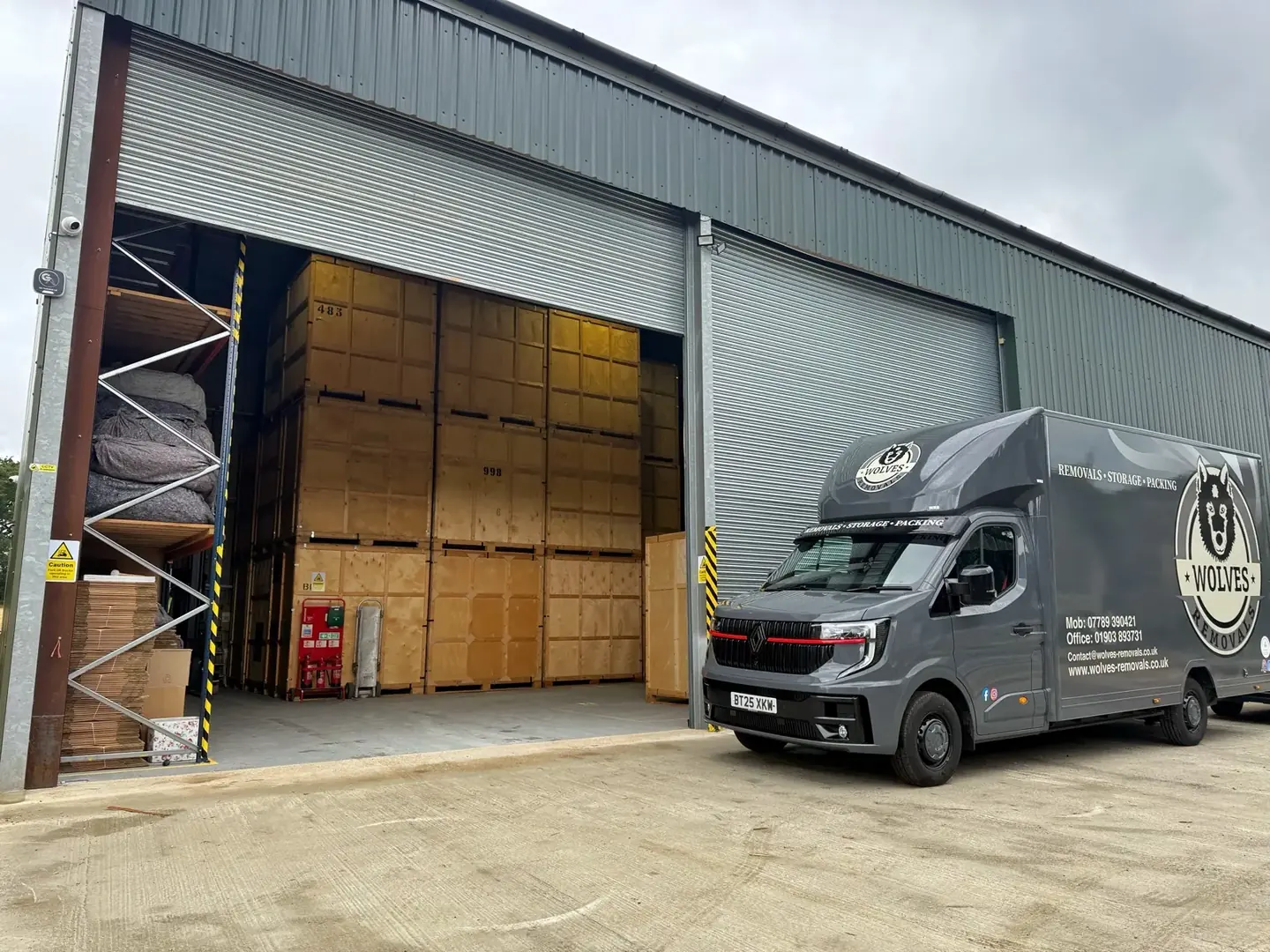 The Wolves Storage Sussex family-run facility and branded van in West Sussex