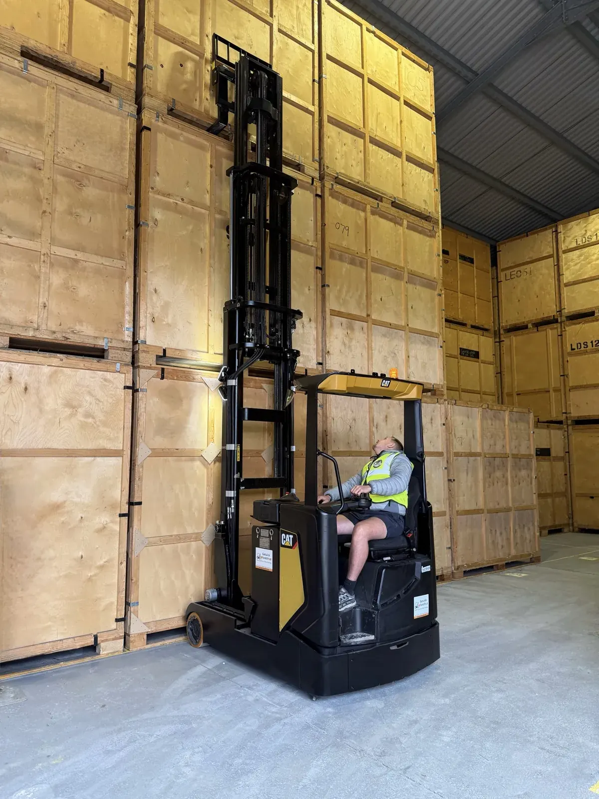 Forklift stacking